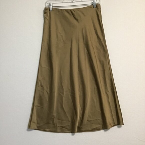 J. Crew Metallic Gold Gwyneth Slip Skirt Size S - Picture 1 of 7
